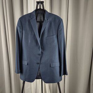 Calvin Klein Men's Navy Blue Multi Pocket Button Up Blazer Jacket Size 44R